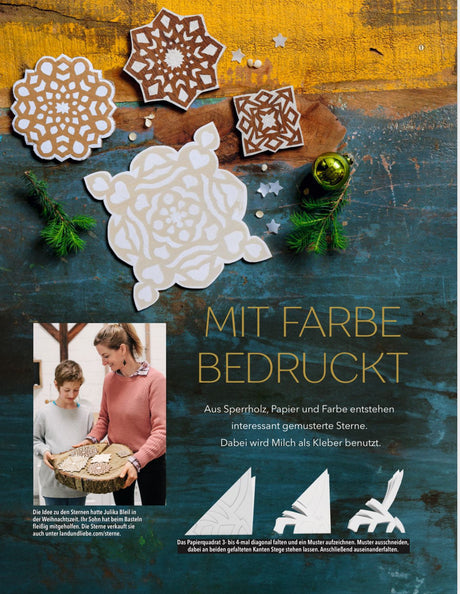 Land & Liebe in der LandLust: Kreative Holzsterne für die Weihnachtszeit