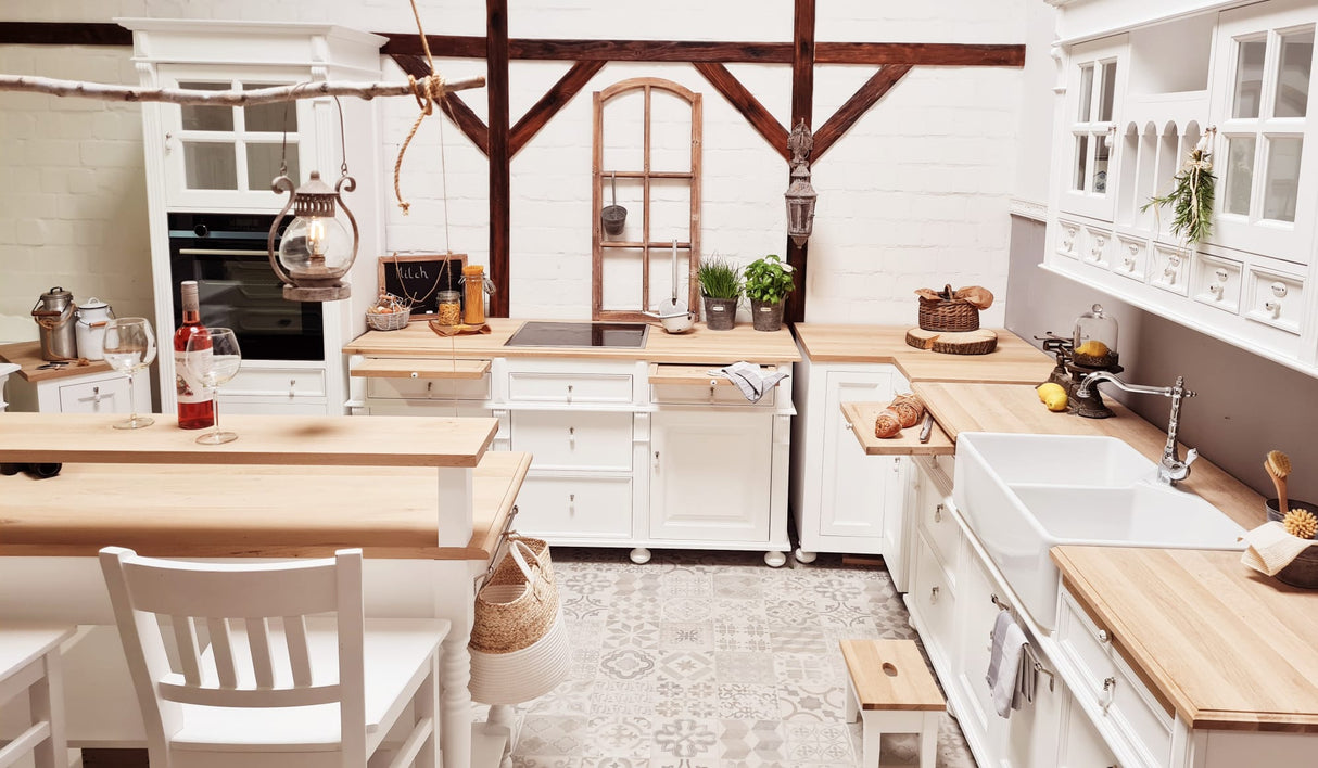 « Moa » - Module de cuisine de style campagnard 186 cm
