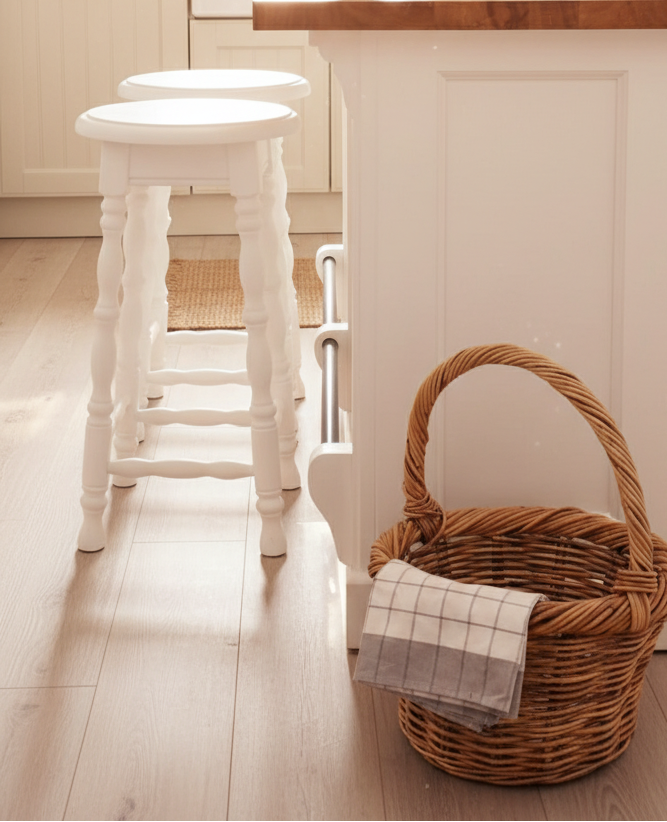 "Enna" kitchen island for country house style, 140 cm wide