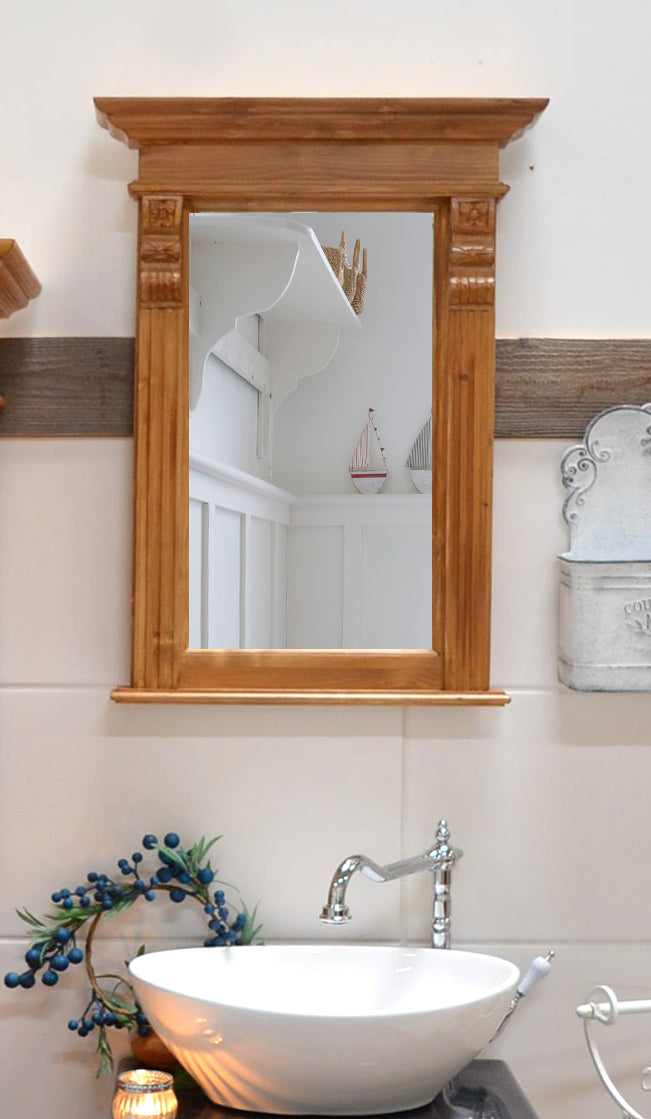 Capay - Solid wood country house mirror in the Wilhelminian style