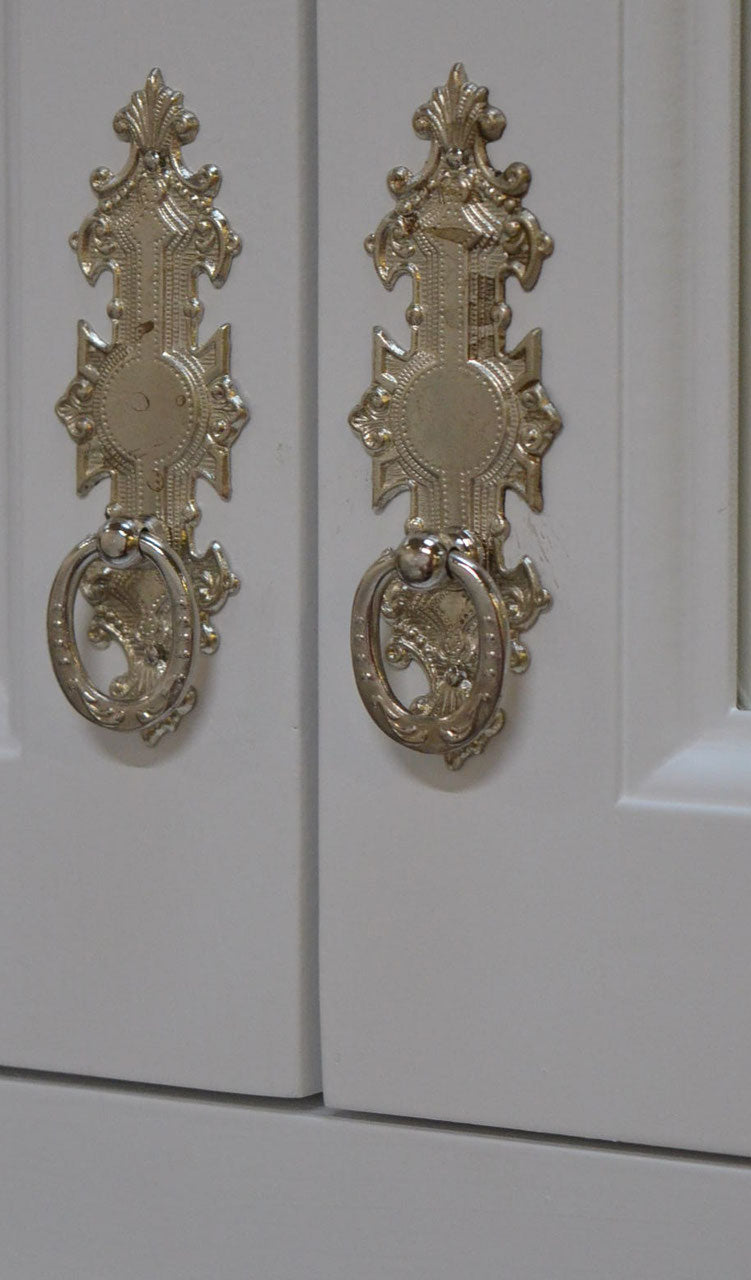 Cemont - Art Nouveau style mirror cabinet, solid, pure white
