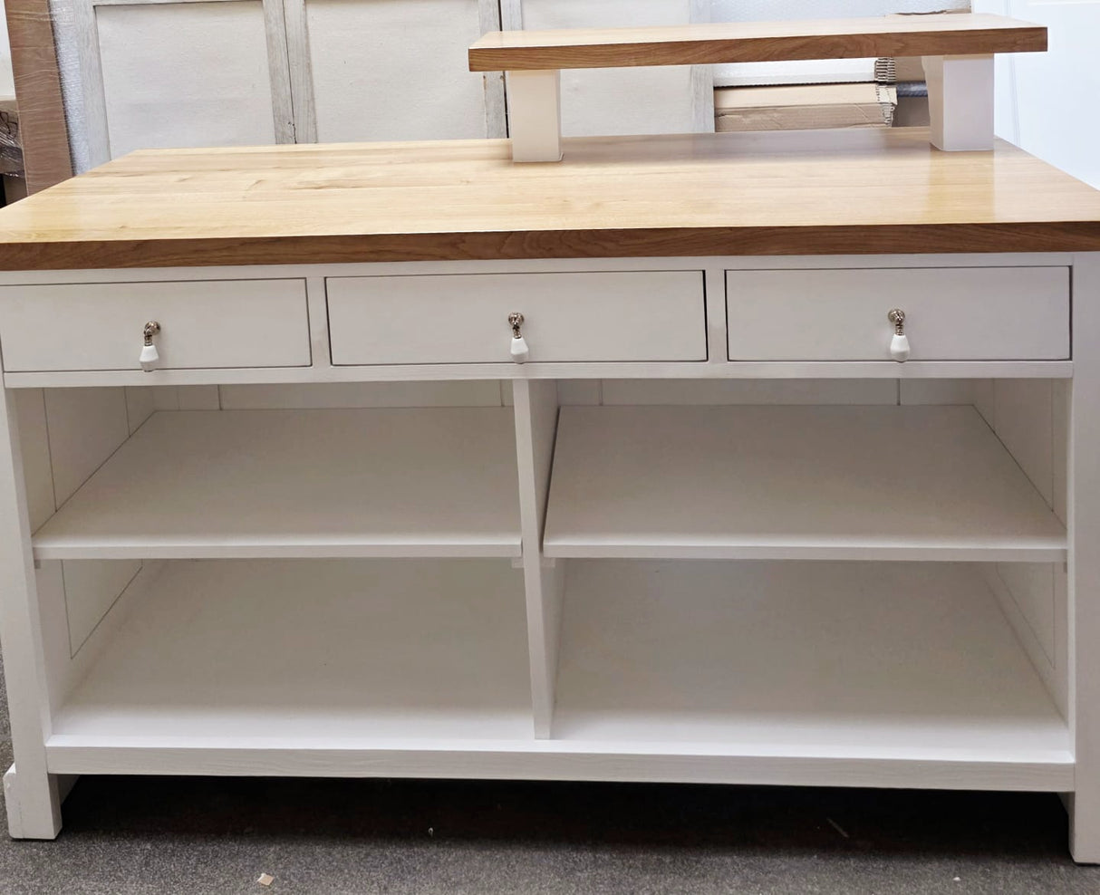 "Enna" kitchen island for country house style, 140 cm wide