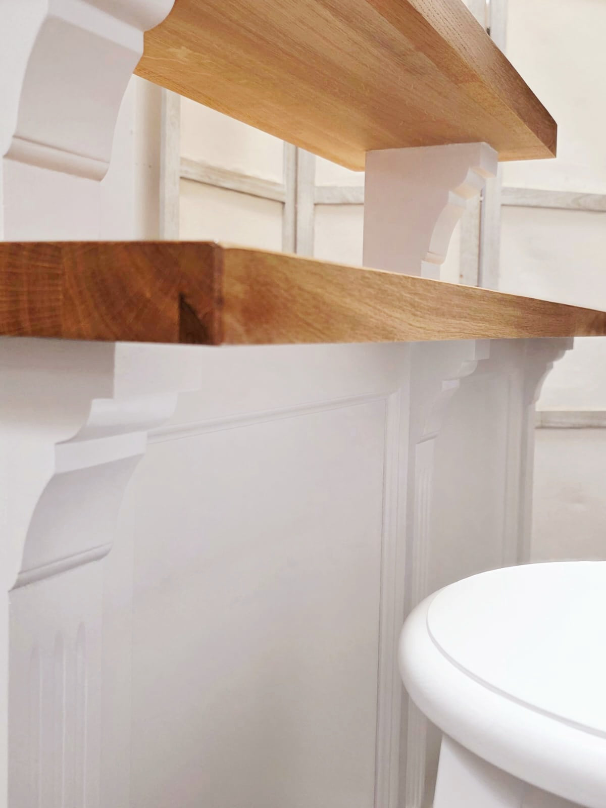 "Enna" kitchen island for country house style, 140 cm wide
