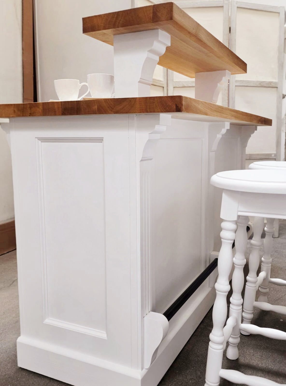 "Enna" kitchen island for country house style, 140 cm wide