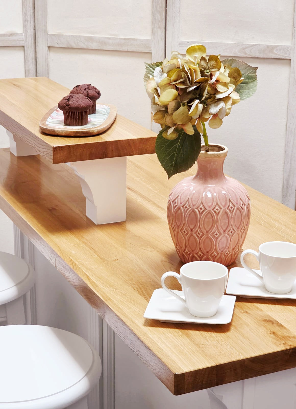 "Enna" kitchen island for country house style, 140 cm wide