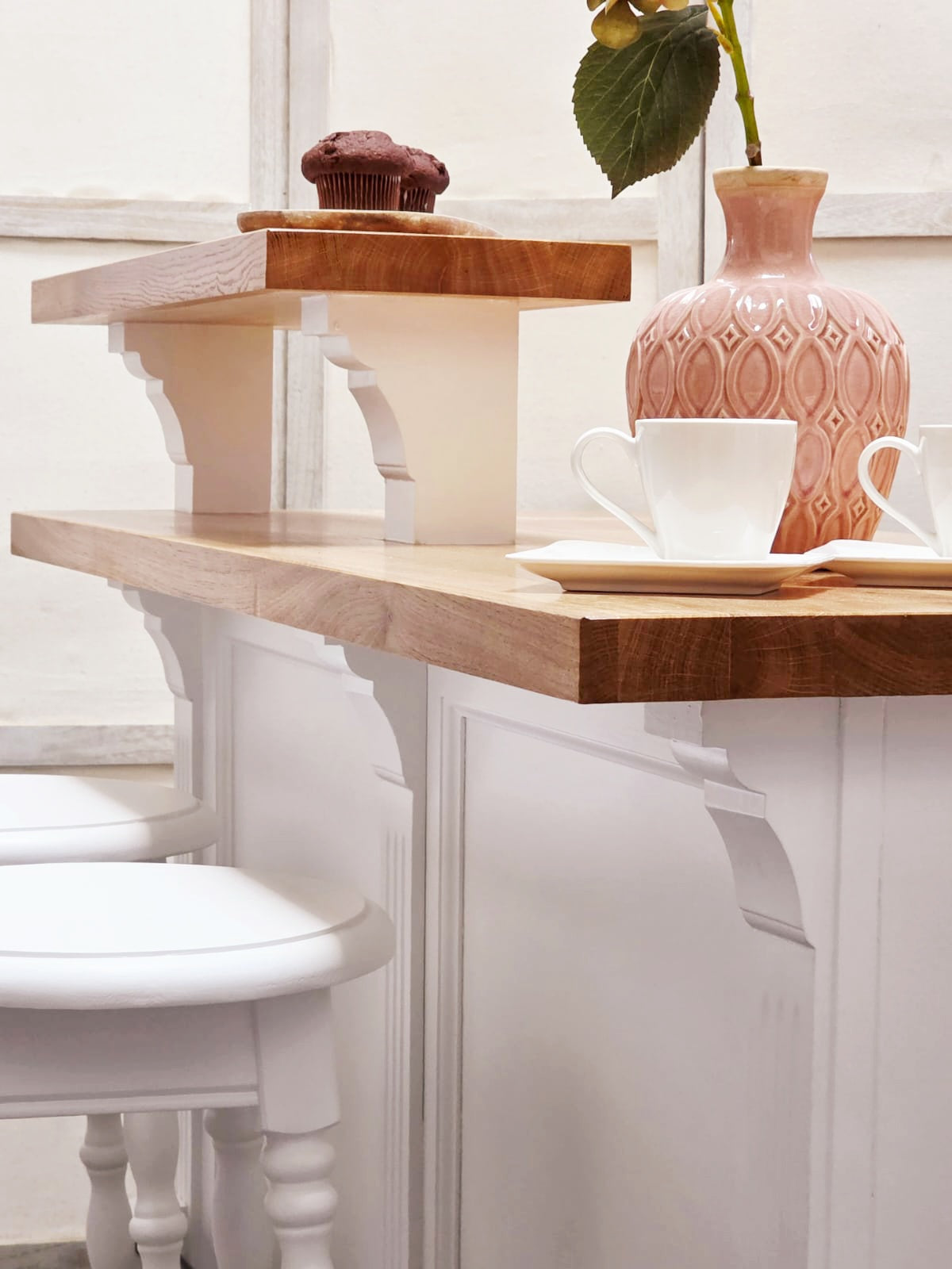 "Enna" kitchen island for country house style, 140 cm wide
