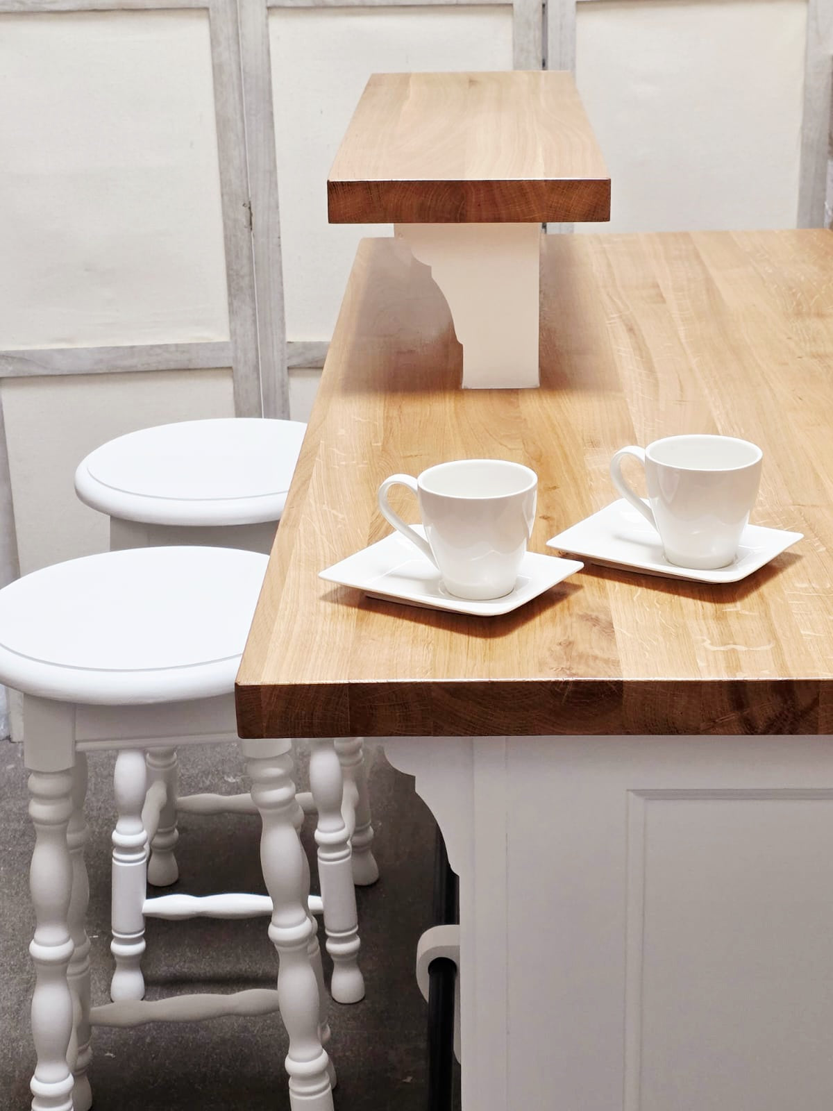 "Enna" kitchen island for country house style, 140 cm wide