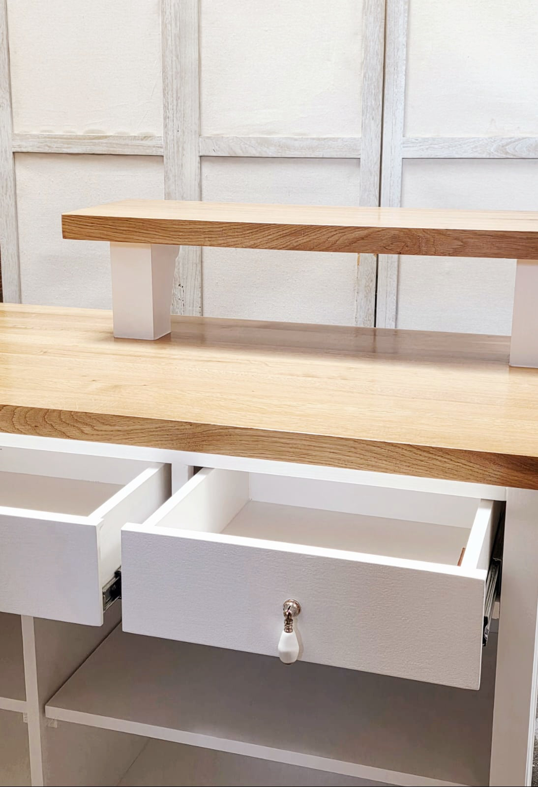 "Enna" kitchen island for country house style, 140 cm wide