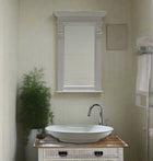 Éval - Spiegelschrank im Jugendzeitstil, massiv, reinweiß