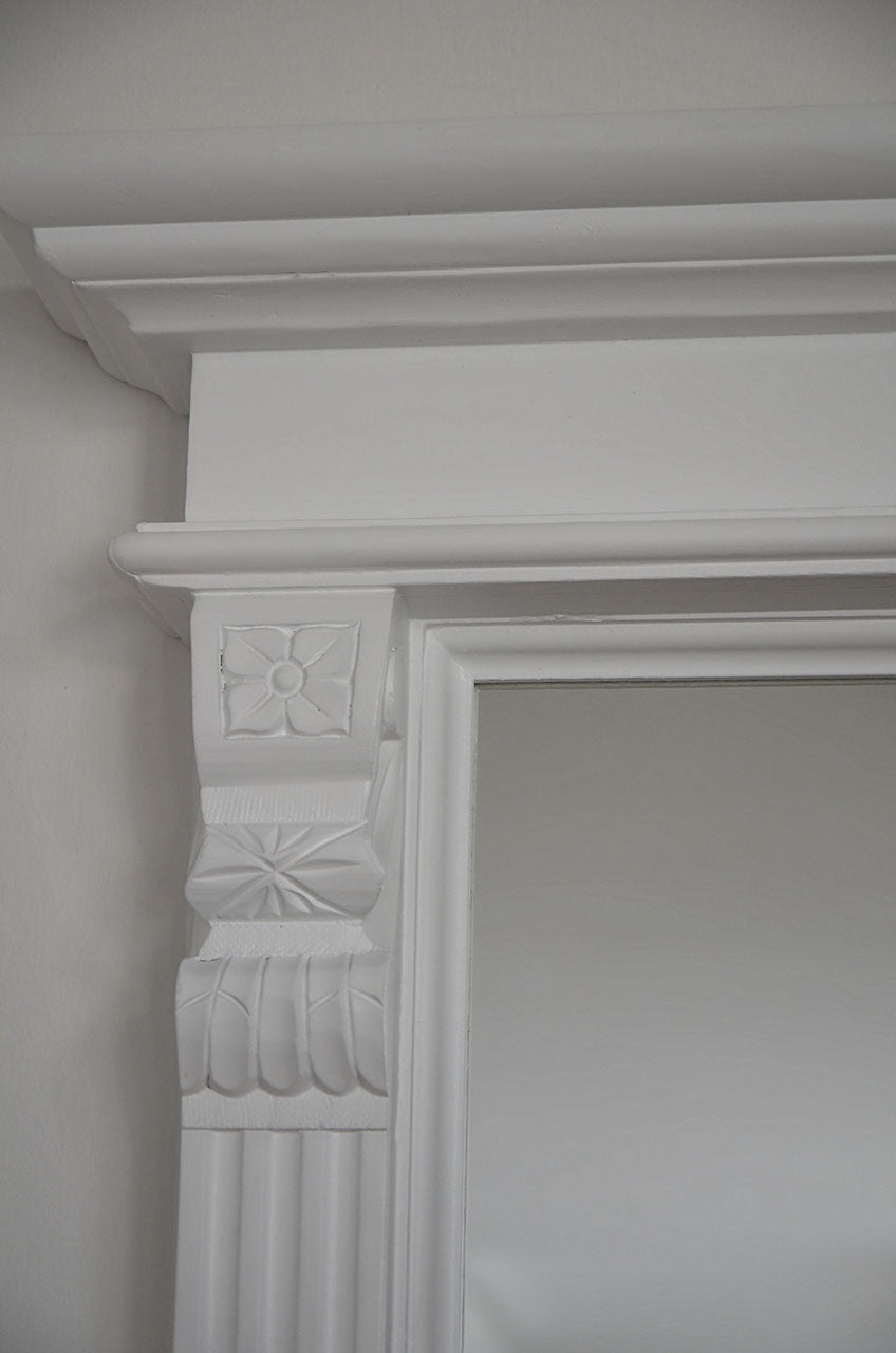 Éval - Art Nouveau style mirror cabinet, solid, pure white