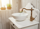 Petit robinet Mosel en bronze - mitigeur monocommande aspect antique en laiton style maison de campagne
