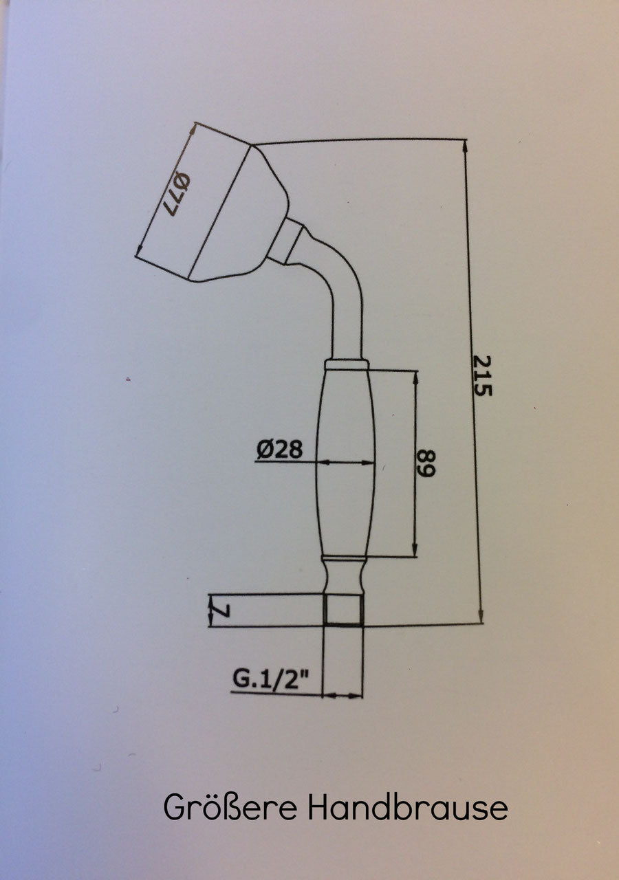 Large hand shower chrome (single)
