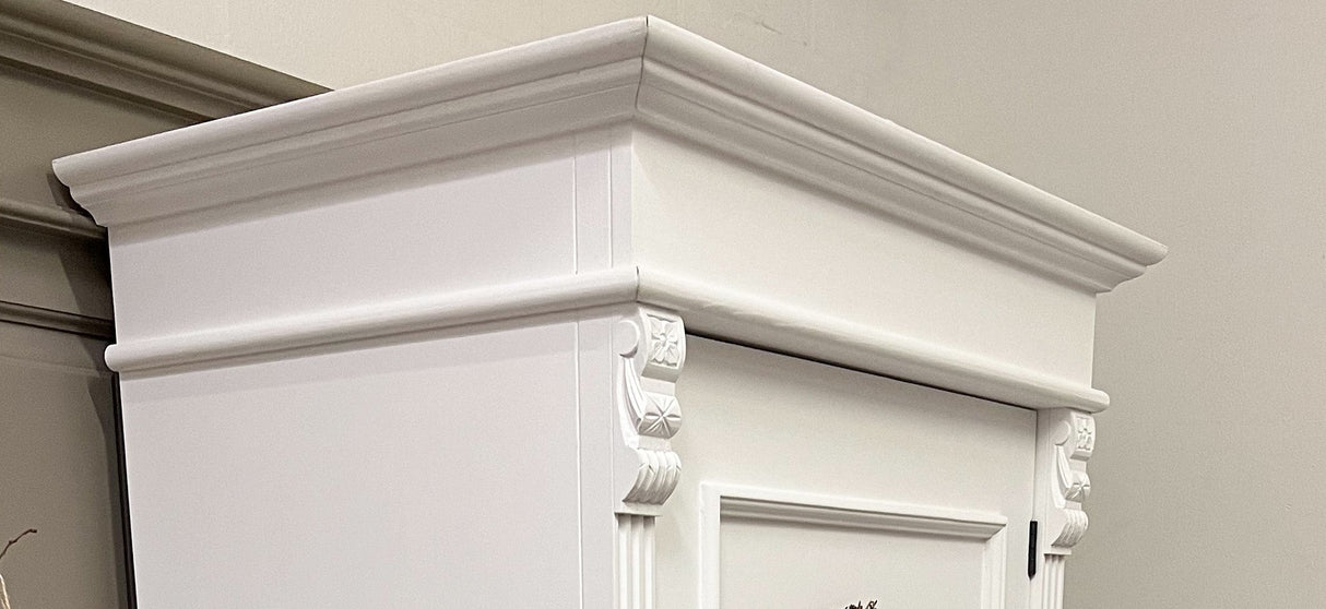 Capalée - Large solid wood bathroom cabinet in country house style