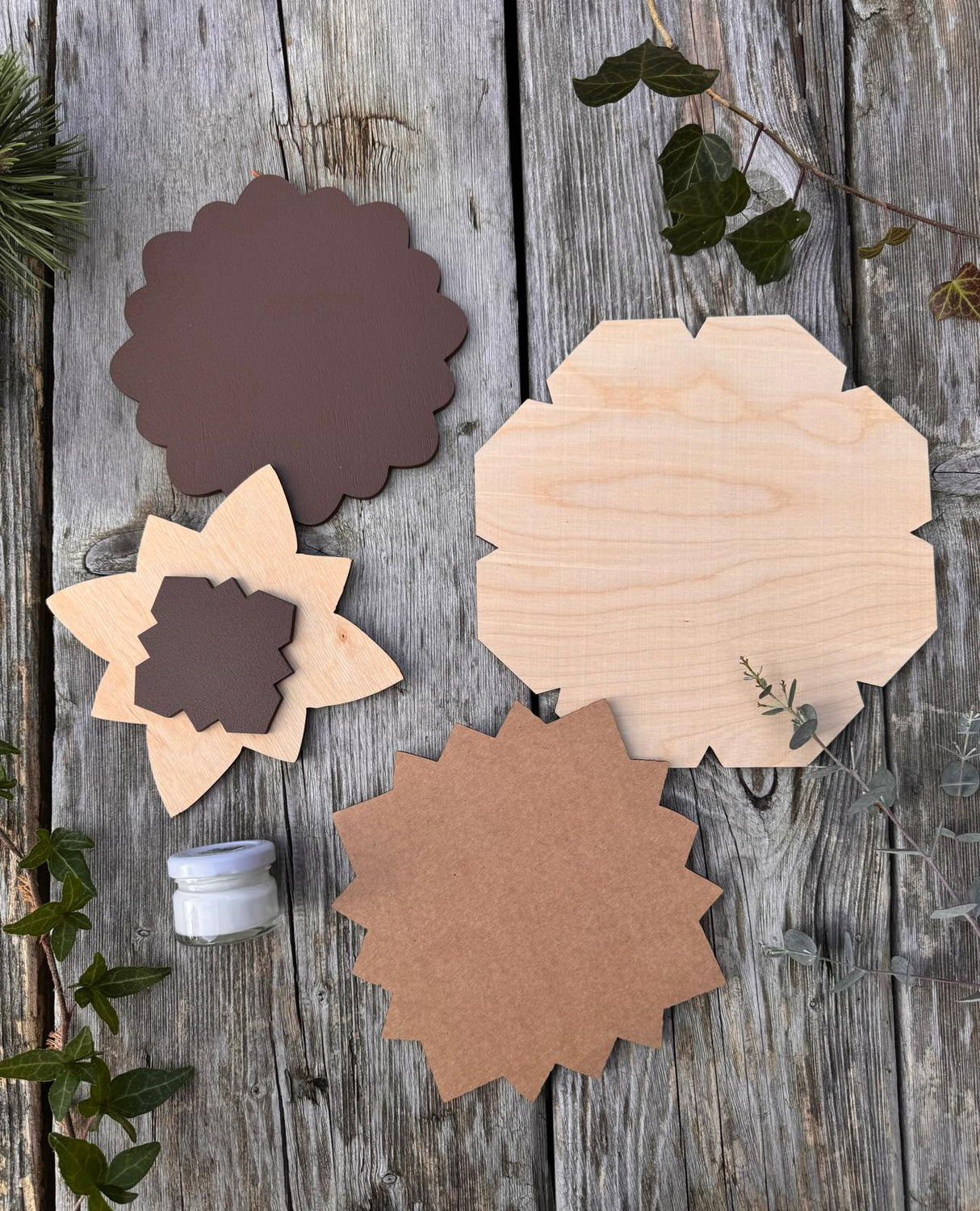 5 Holzsterne - DIY-Bastel-Set