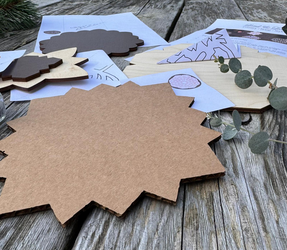 5 Holzsterne - DIY-Bastel-Set