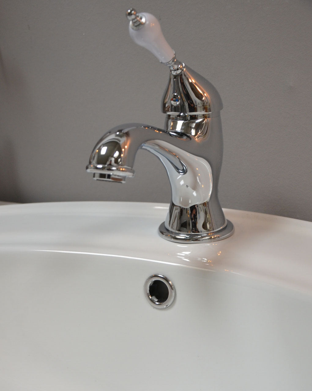 Ilmenau chrome - Single lever mixer tap nostalgic country house style incl. drain valve