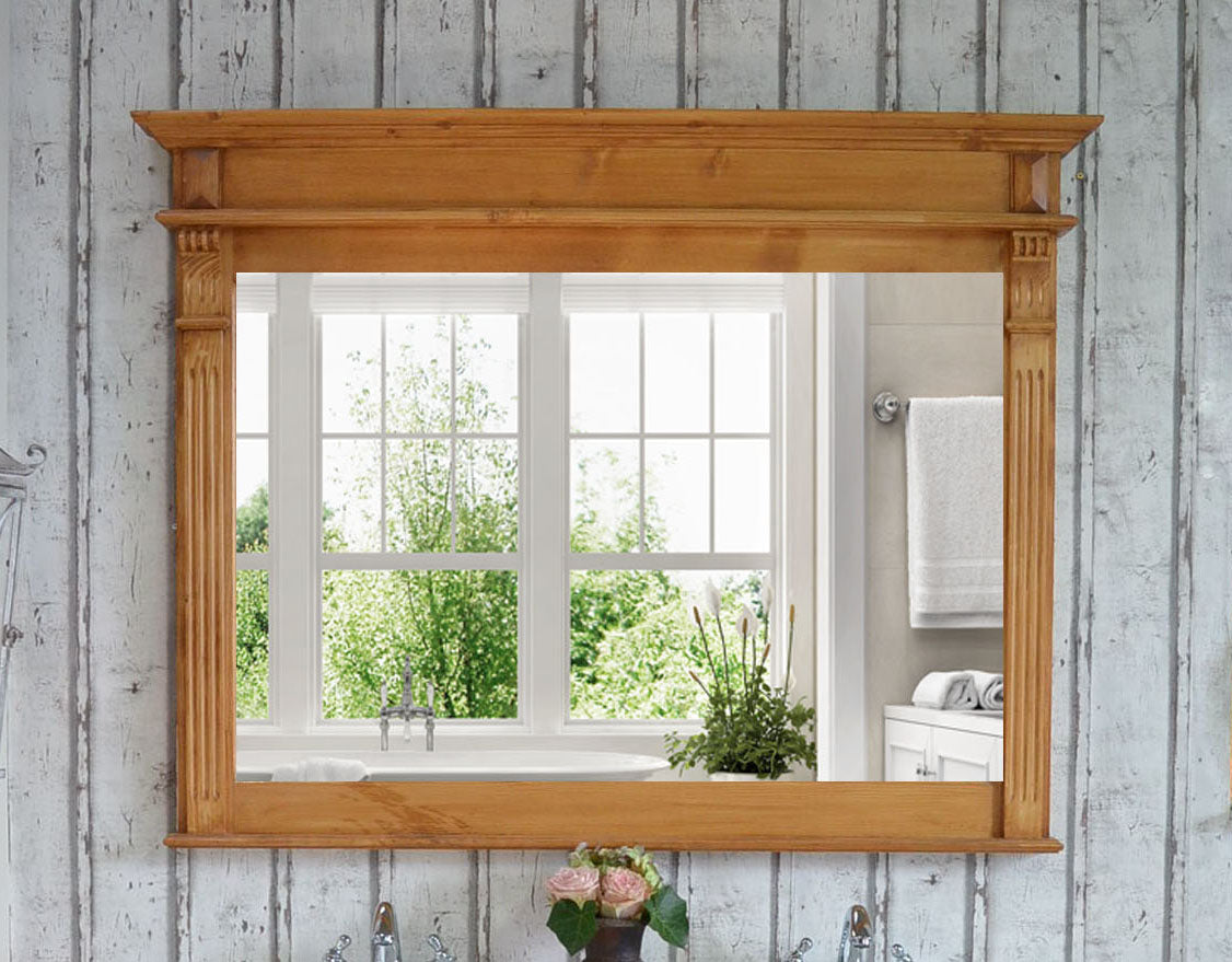 Lagai - massive country house mirror in the Wilhelminian style, natural