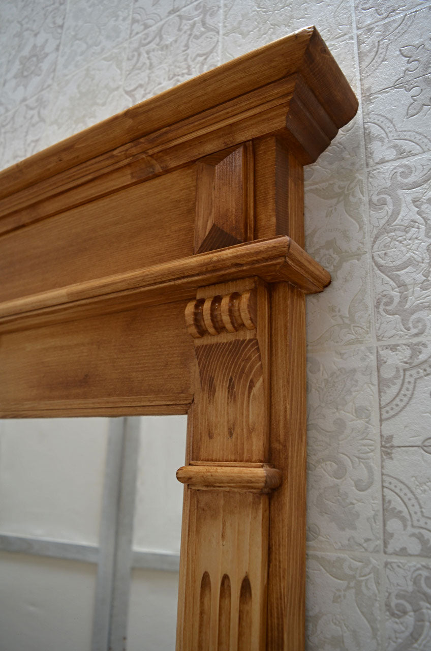 Lagai - massive country house mirror in the Wilhelminian style, natural