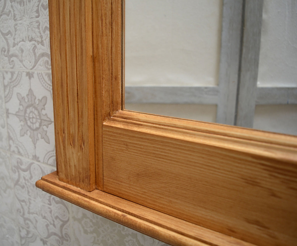 Lagai - massive country house mirror in the Wilhelminian style, natural