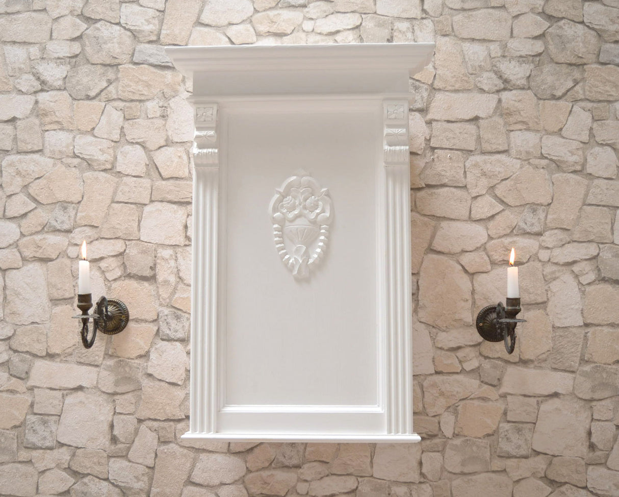 Leva - wall cabinet in youth style, solid, pure white