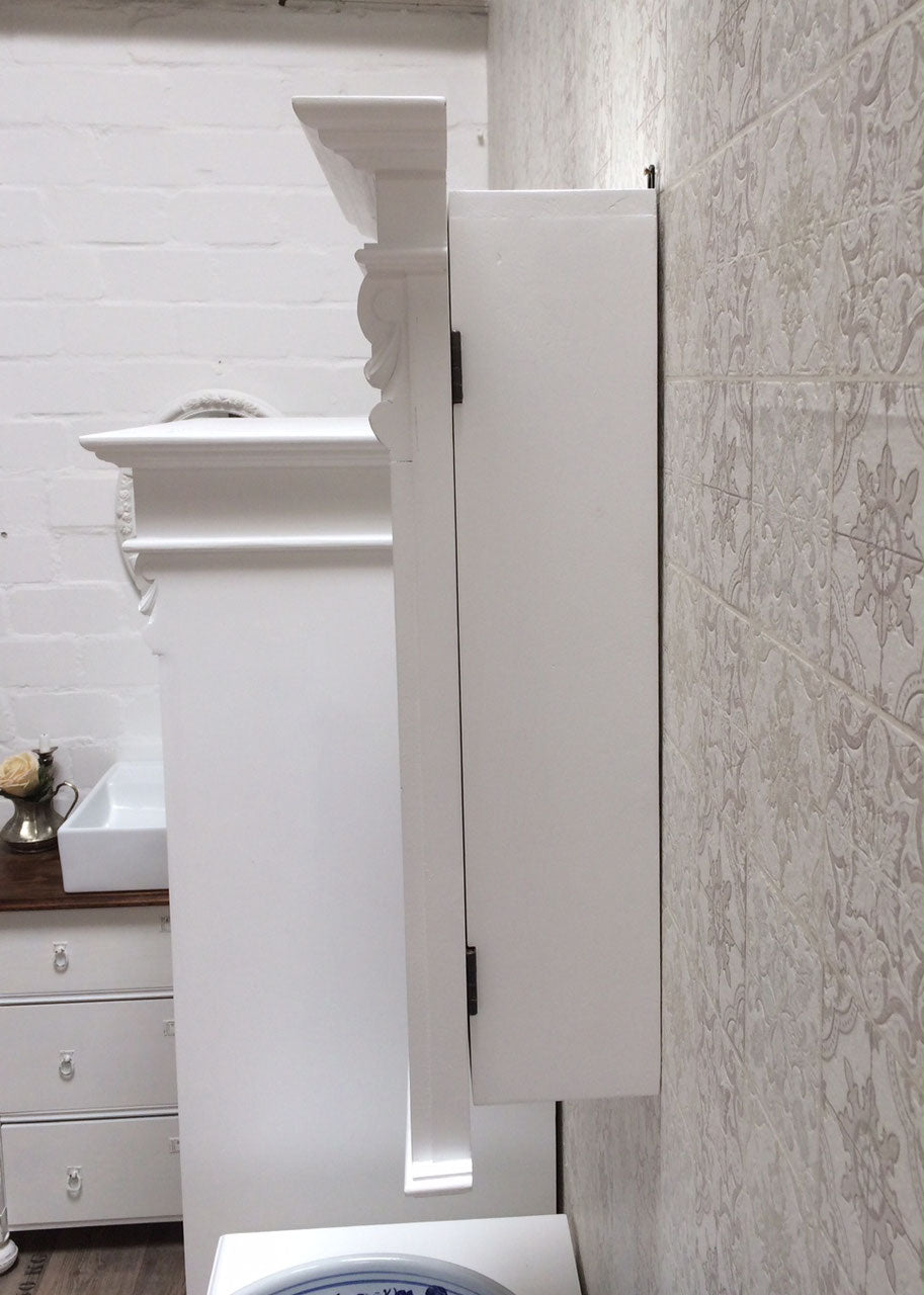 Leva - wall cabinet in youth style, solid, pure white