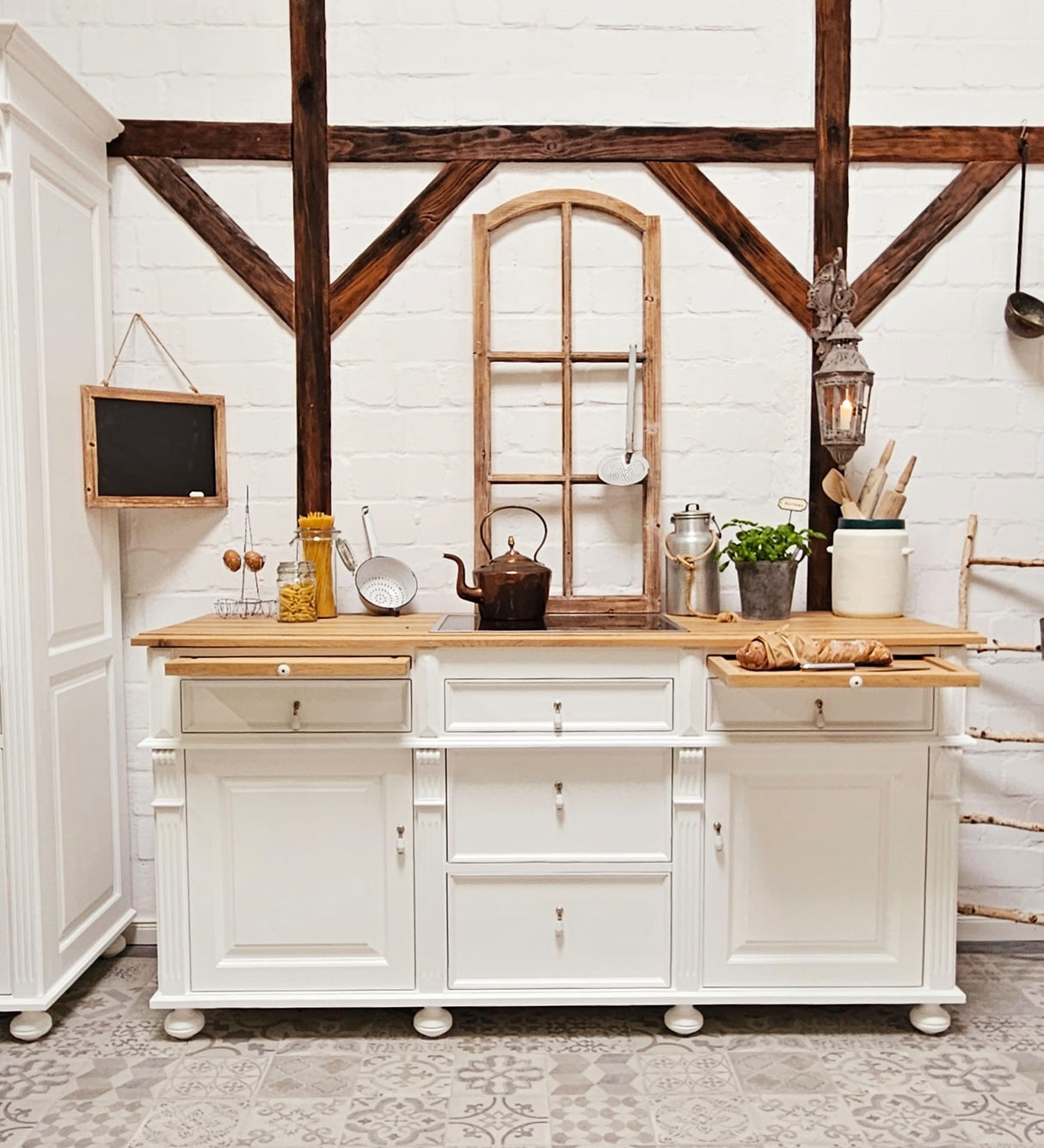 « Moa » - Module de cuisine de style campagnard 186 cm