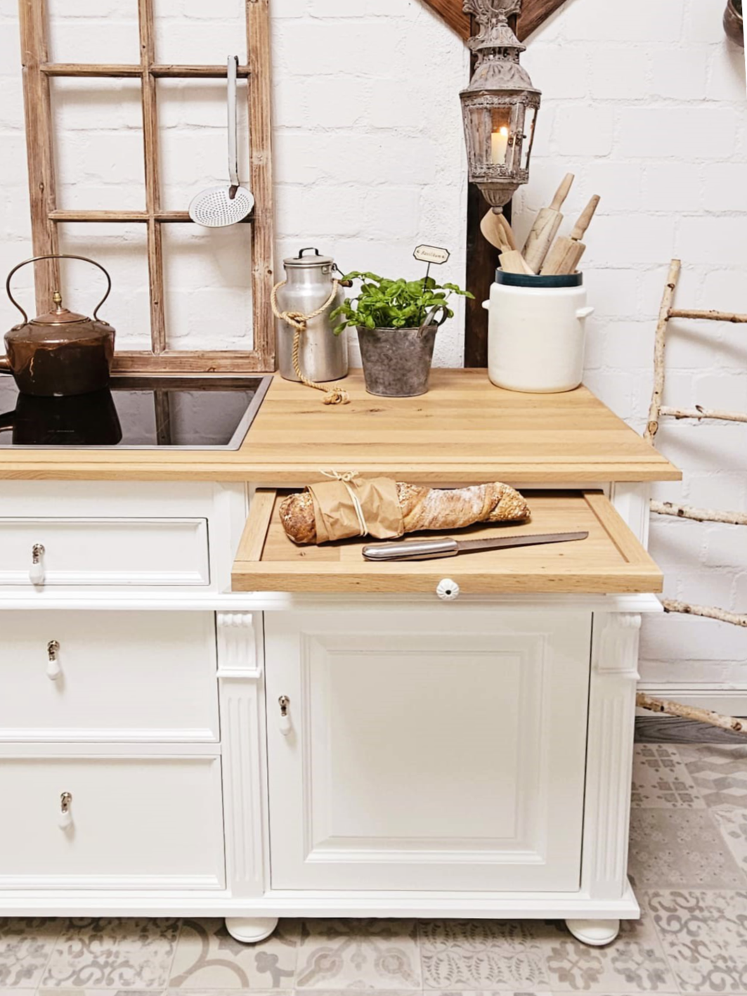 « Moa » - Module de cuisine de style campagnard 186 cm