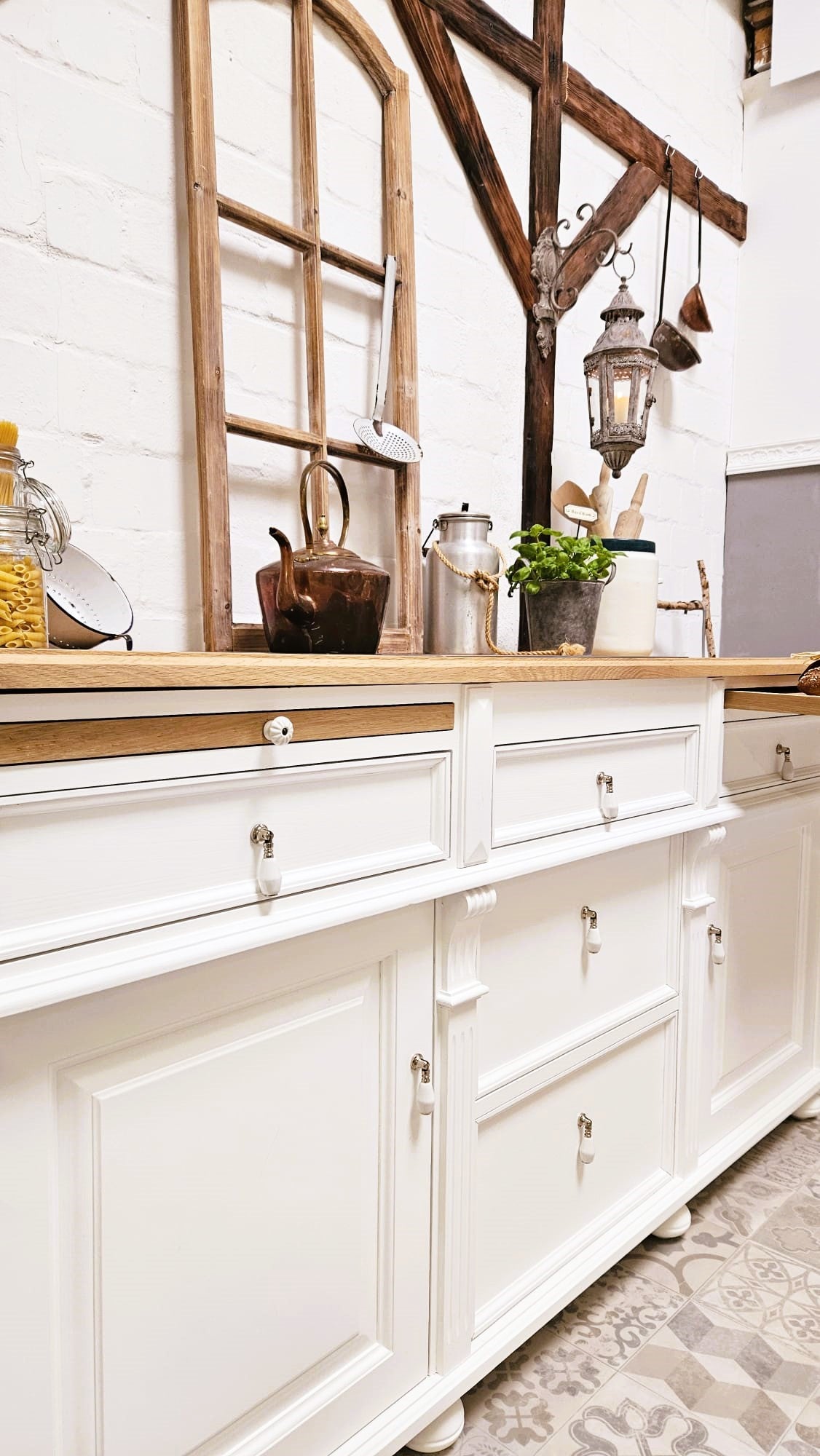 « Moa » - Module de cuisine de style campagnard 186 cm
