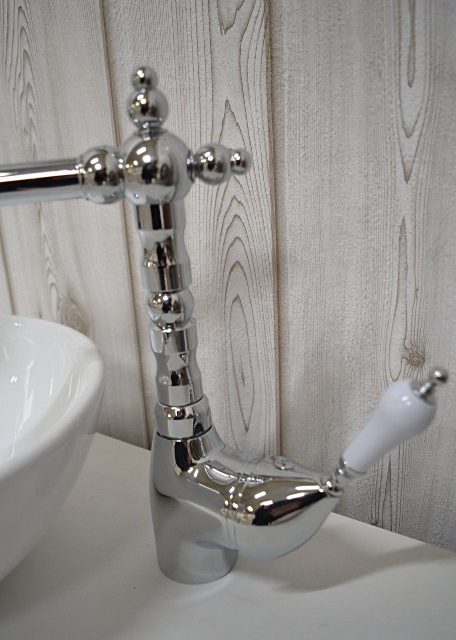 Mosel chrom klein - Einhebelmischer-Armatur im Landhausstil