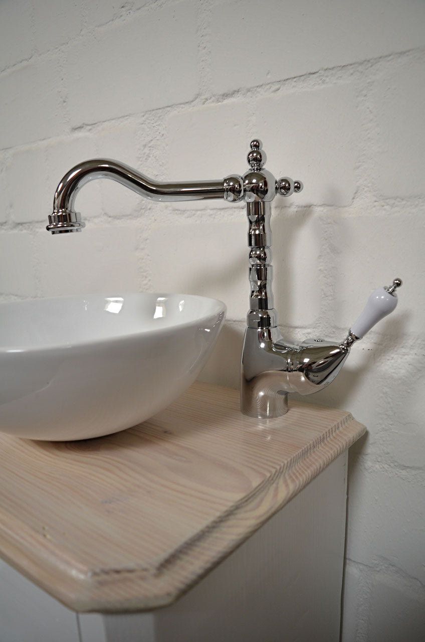 Mosel chrom klein - Einhebelmischer-Armatur im Landhausstil