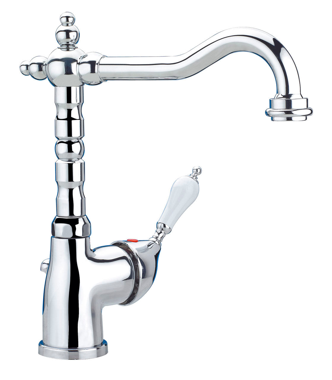 Mosel chrome small - single lever mixer tap in country house style