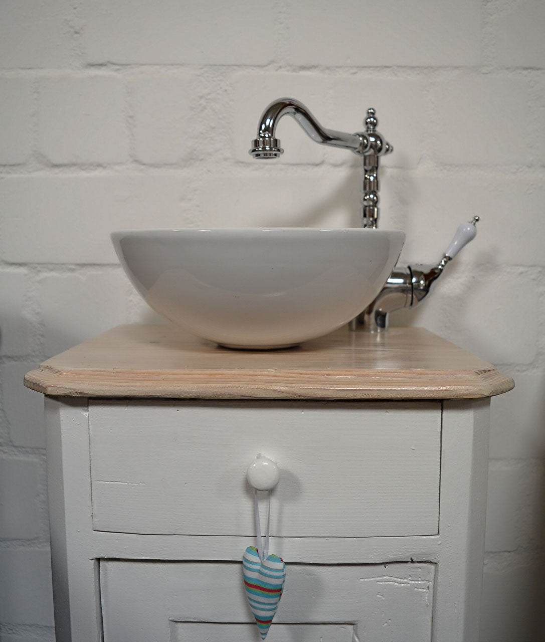 Mosel chrom klein - Einhebelmischer-Armatur im Landhausstil