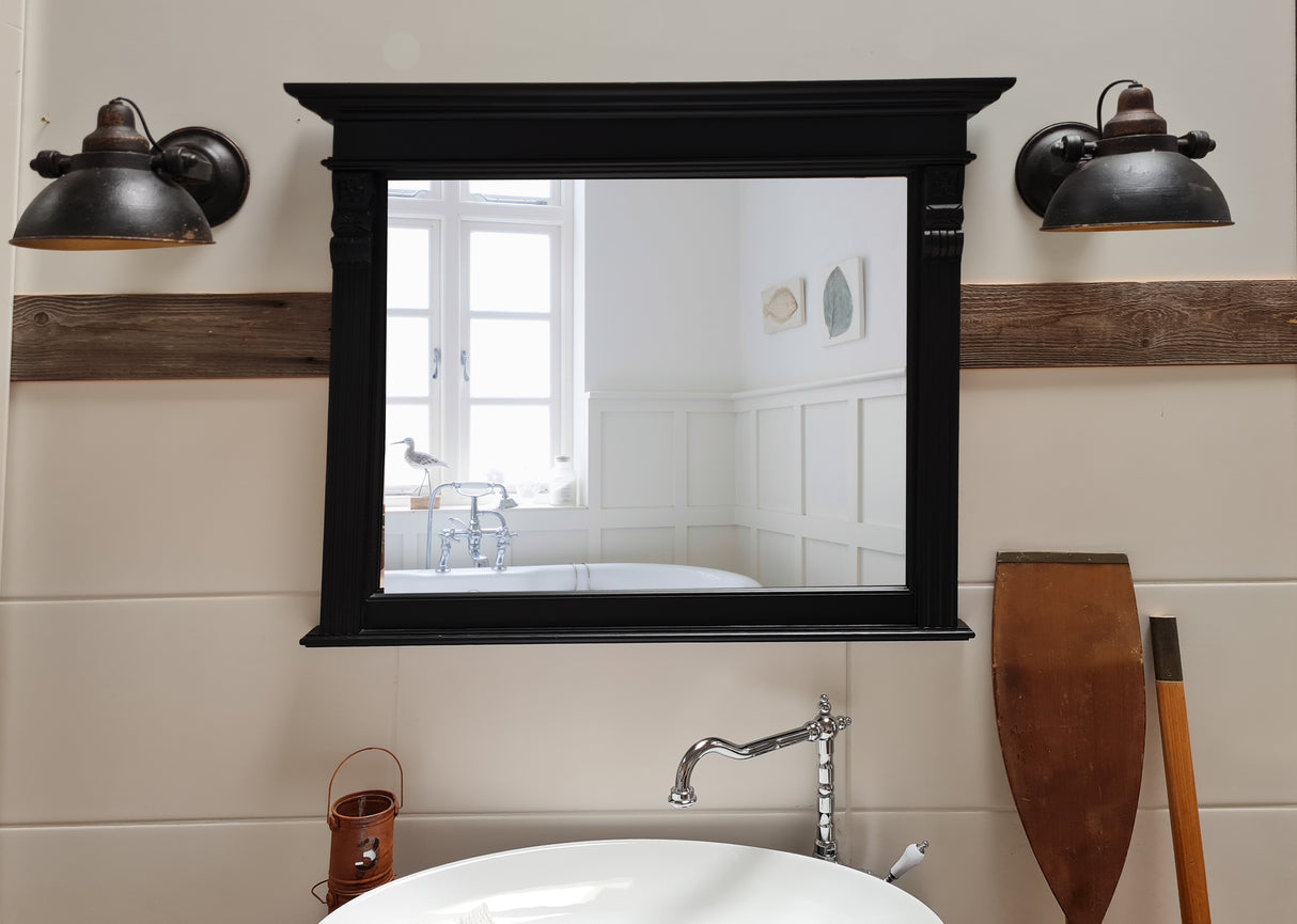 Nerom - Black wooden mirror in the Gründerzeit style