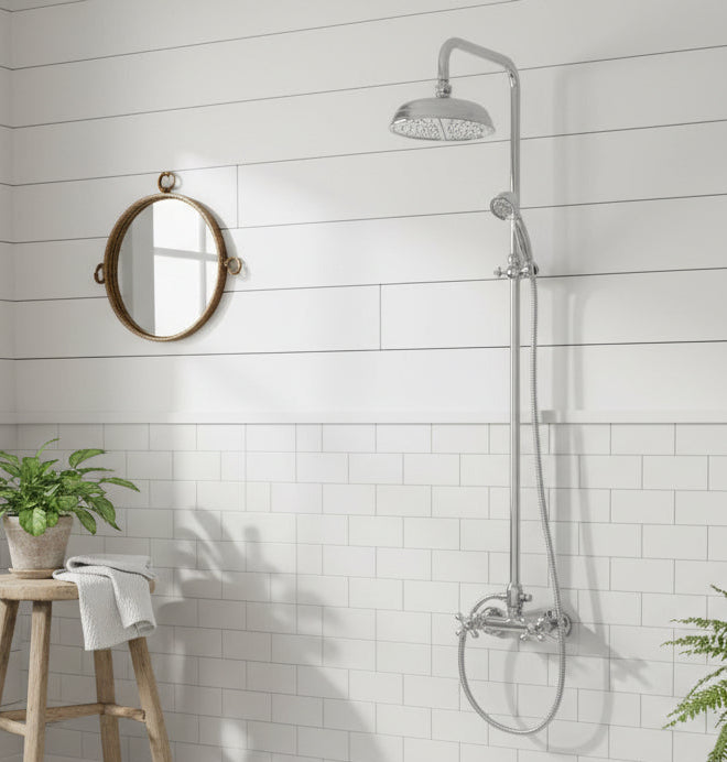 Sanderson Chrom - Passende nostalgisch anmutende Regendusche