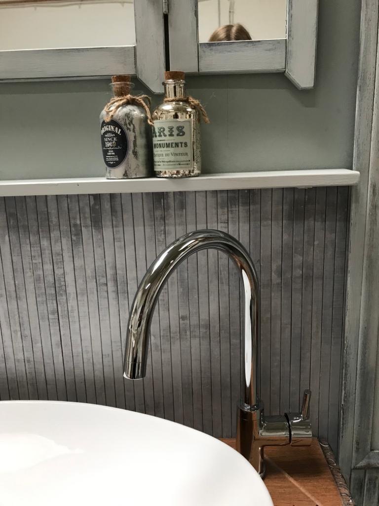 Tajo - grand robinet moderne et incurvé, mitigeur chromé