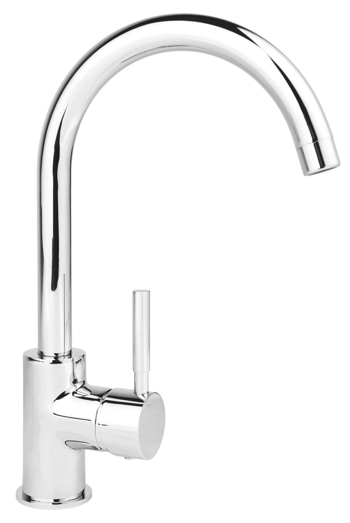 Tray - modern, curved large tap, single-lever mixer chrome
