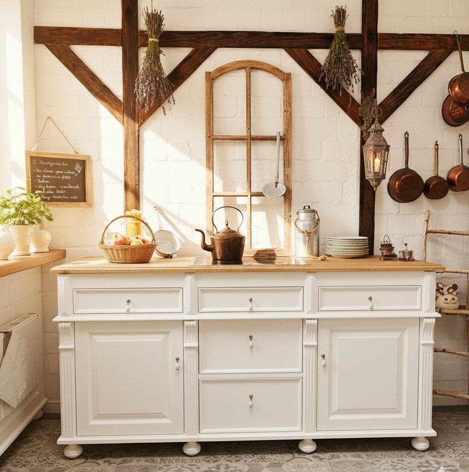 « Moa » - Module de cuisine de style campagnard 186 cm