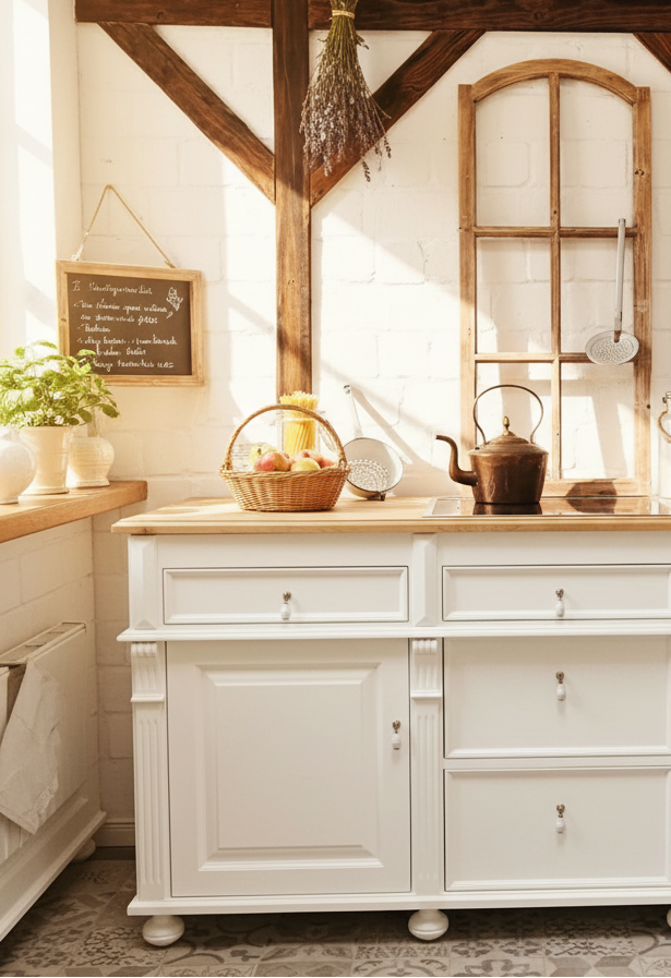 « Moa » - Module de cuisine de style campagnard 186 cm