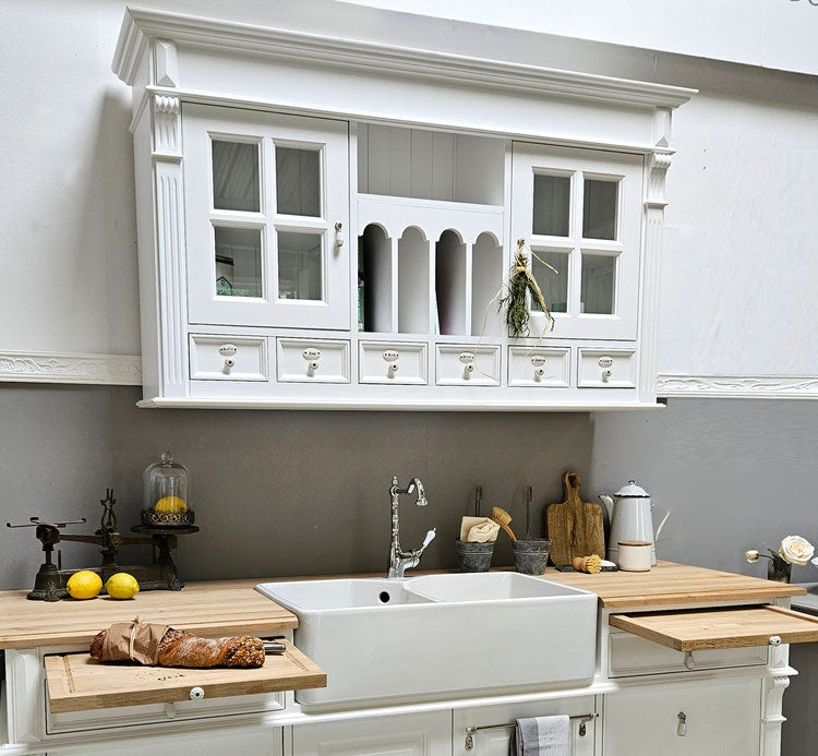 "Ronja" - Country-style kitchen wall cabinet, 150 cm