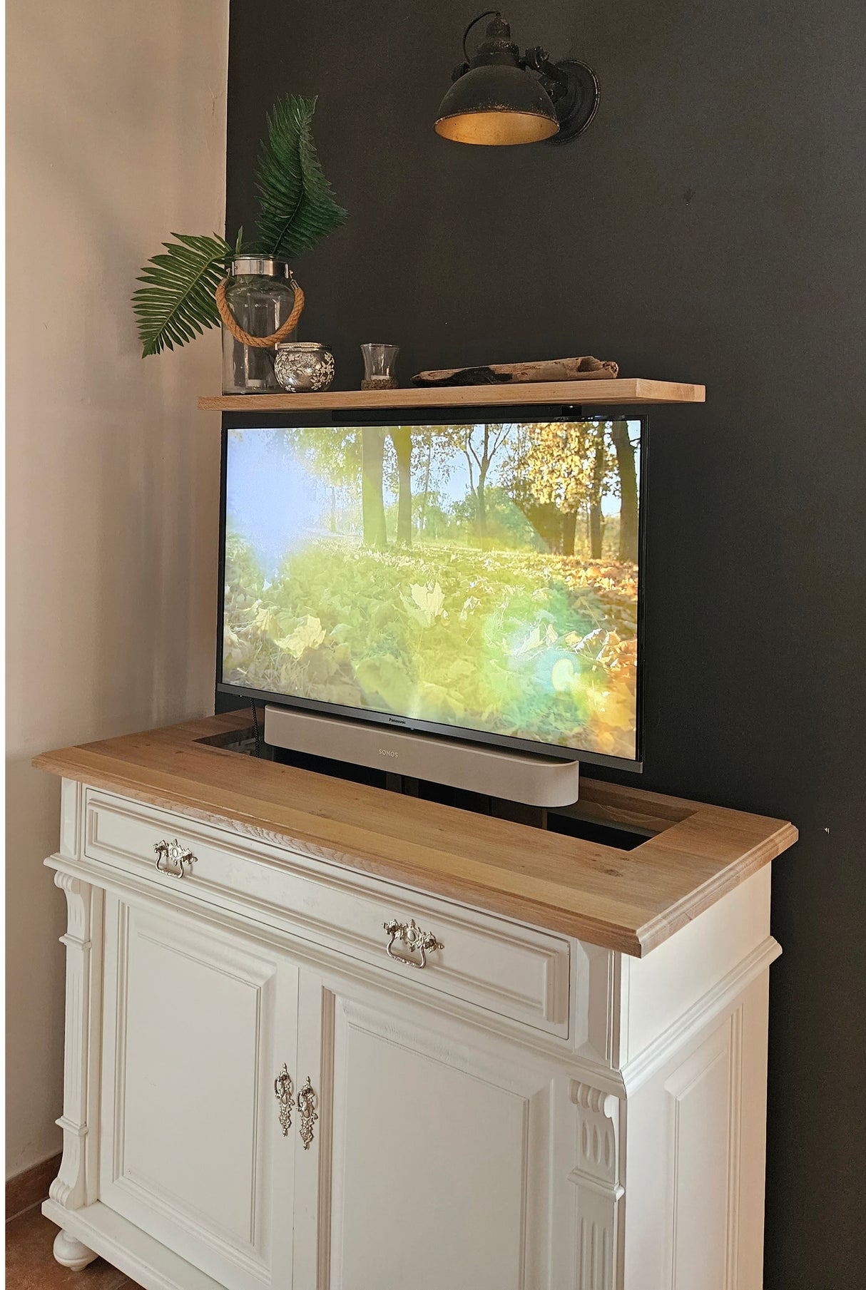 "Lanciano" : commode avec TV lift pour 46 pouces ou 65 pouces