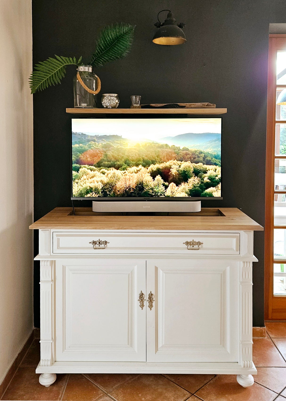 "Lanciano" : commode avec TV lift pour 46 pouces ou 65 pouces