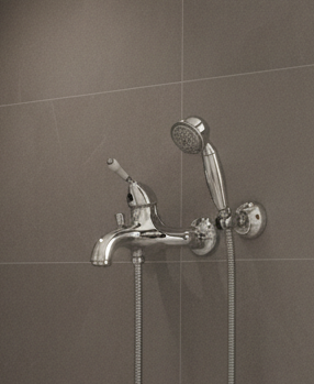 Timaru chrom - Dusch- und Wannenarmatur (Aufputz)