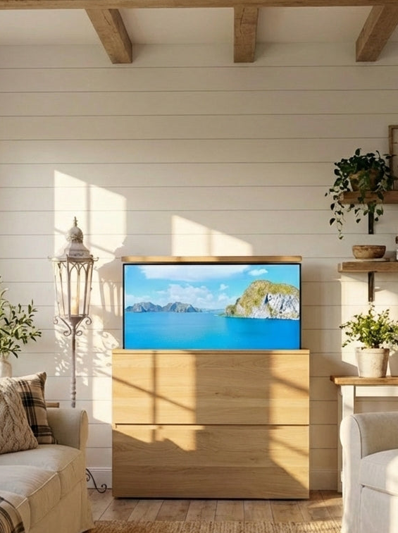 "Merim": Sideboard mit TV Lift, elektrisch 55 Zoll