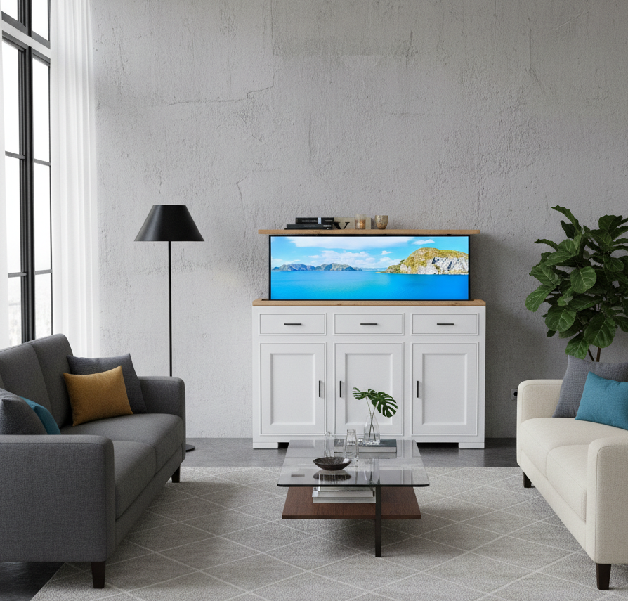 "Julon" - Sideboard mit TV-Lift, elektrisch 55 Zoll oder 65 Zoll