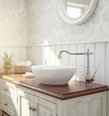 Mosel chrom groß - Einhebelmischer - Armatur im Landhausstil