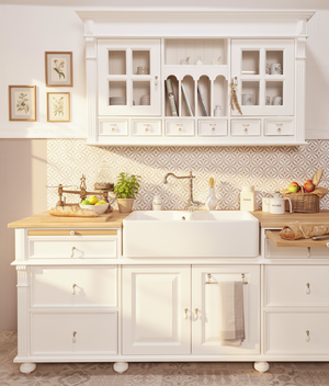 "Melina" - Spülenschrank im Landhausstil 207 cm