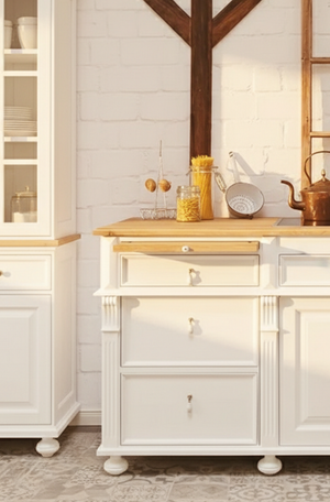 « Mora » - Petit module de cuisson de style campagnard 126,5 cm