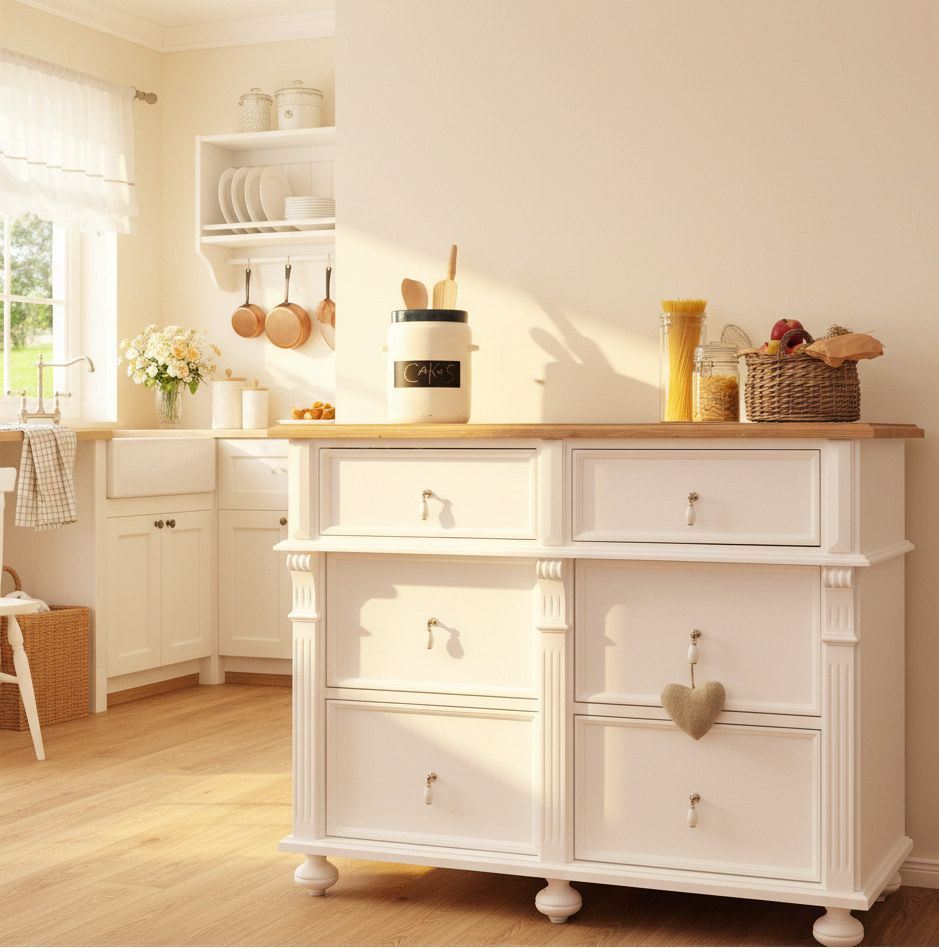 "Enisa" - Ergänzende Küchenzeile im Landhausstil 120 cm