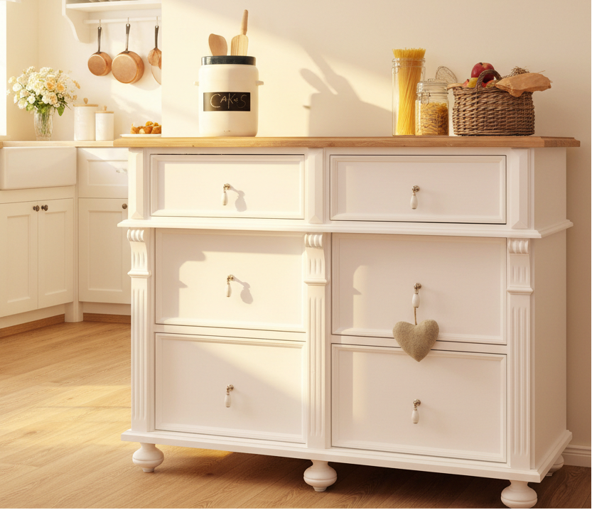 "Enisa" - Ergänzende Küchenzeile im Landhausstil 120 cm