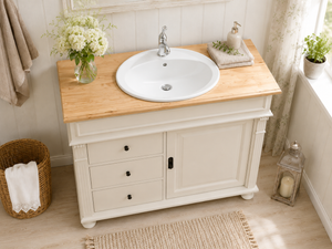 "Abbée" Creme Landhaus-Waschtisch 103 cm